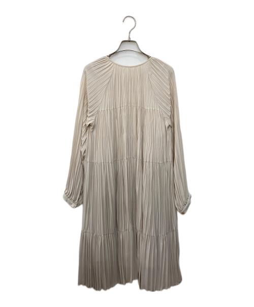 Noble（ノーブル）Noble (ノーブル) スクイーズプリーツミニワンピース ベージュ サイズ:FREEの古着・服飾アイテム