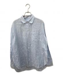GALERIE VIE（ギャルリーヴィー）の古着「リネンレギュラーカラーシャツ」｜ブルー