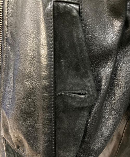 DSQUARED2（ディースクエアード）DSQUARED2 (ディースクエアード) 切替レザージャケット ブラック サイズ:不明の古着・服飾アイテム