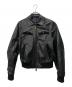 DSQUARED2（ディースクエアード）の古着「切替レザージャケット」｜ブラック
