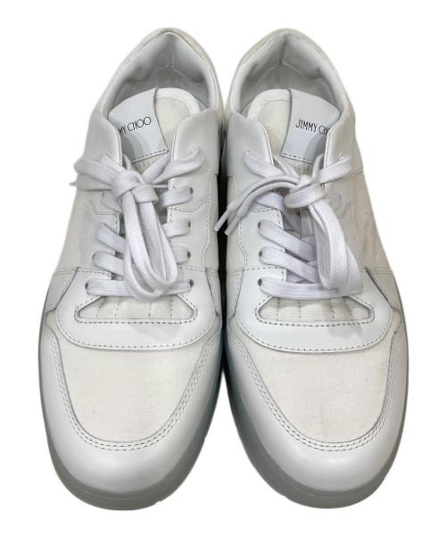 JIMMY CHOO（ジミーチュウ）JIMMY CHOO (ジミーチュウ) FLORENT-M スニーカー ホワイト サイズ:43の古着・服飾アイテム