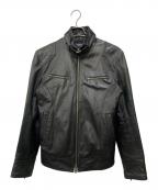 BURBERRY BLACK LABELバーバリーブラックレーベル）の古着「ラムレザージャケット」｜ブラック