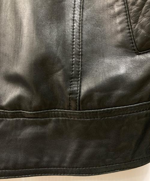 BURBERRY BLACK LABEL（バーバリーブラックレーベル）BURBERRY BLACK LABEL (バーバリーブラックレーベル) ラムレザージャケット ブラック サイズ:Mの古着・服飾アイテム