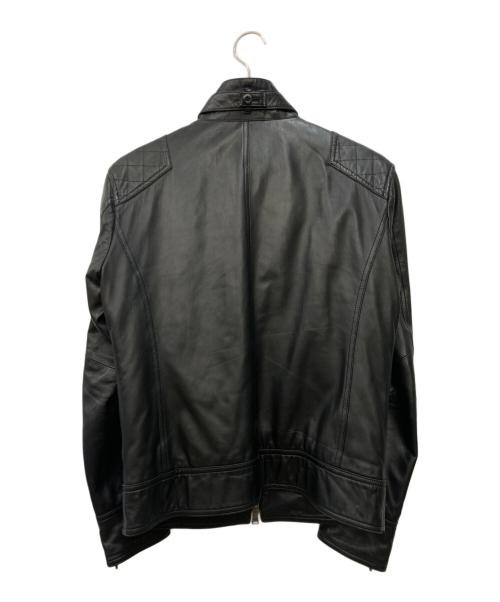 BURBERRY BLACK LABEL（バーバリーブラックレーベル）BURBERRY BLACK LABEL (バーバリーブラックレーベル) ラムレザージャケット ブラック サイズ:Mの古着・服飾アイテム