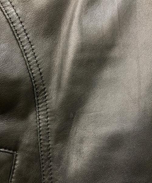 BURBERRY BLACK LABEL（バーバリーブラックレーベル）BURBERRY BLACK LABEL (バーバリーブラックレーベル) ラムレザージャケット ブラック サイズ:Mの古着・服飾アイテム