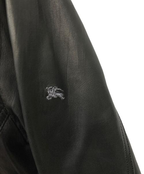 BURBERRY BLACK LABEL（バーバリーブラックレーベル）BURBERRY BLACK LABEL (バーバリーブラックレーベル) ラムレザージャケット ブラック サイズ:Mの古着・服飾アイテム