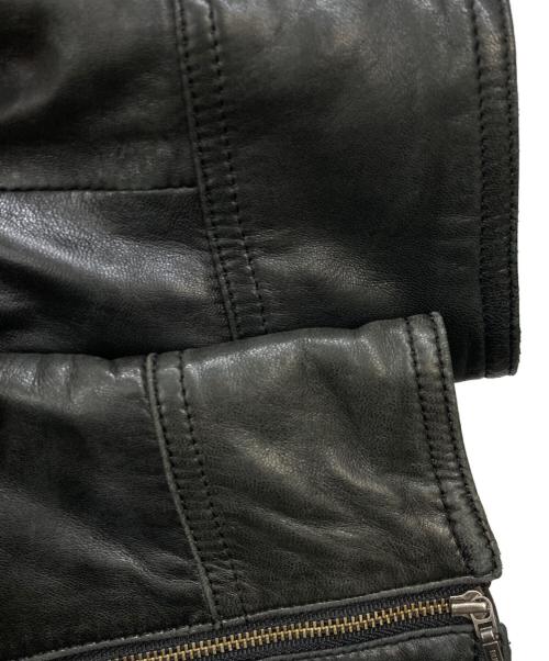 BURBERRY BLACK LABEL（バーバリーブラックレーベル）BURBERRY BLACK LABEL (バーバリーブラックレーベル) ラムレザージャケット ブラック サイズ:Mの古着・服飾アイテム