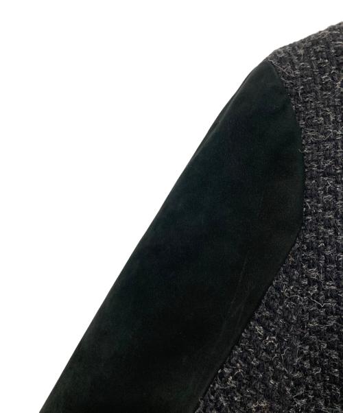 OURET（オーレット）OURET (オーレット) レザー切替ツイードコート ブラック サイズ:不明の古着・服飾アイテム