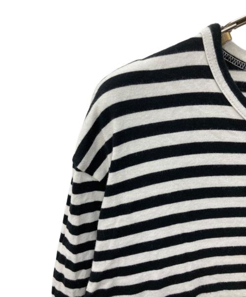 PLAY COMME des GARCONS（プレイコムデギャルソン）PLAY COMME des GARCONS (プレイコムデギャルソン) Border Long Sleeve T-Shirt ホワイト×ブラック サイズ:Ｌの古着・服飾アイテム
