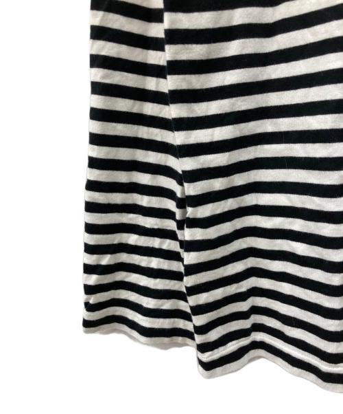 PLAY COMME des GARCONS（プレイコムデギャルソン）PLAY COMME des GARCONS (プレイコムデギャルソン) Border Long Sleeve T-Shirt ホワイト×ブラック サイズ:Ｌの古着・服飾アイテム