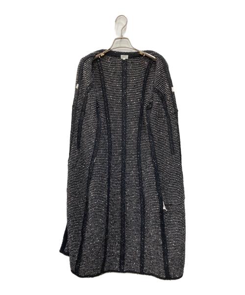 FOXEY BOUTIQUE（フォクシー ブティック）FOXEY BOUTIQUE (フォクシー ブティック) ジップアップツイードコート ブラック サイズ:38の古着・服飾アイテム