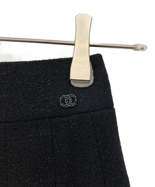 CHANEL（シャネル）CHANEL (シャネル) ラメウールスカート ブラック サイズ:38の古着・服飾アイテム