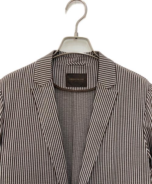 TOMORROW LAND collection（トゥモローランドコレクション）TOMORROW LAND collection (トゥモローランドコレクション) テーラードジャケット ブラウン サイズ:34の古着・服飾アイテム