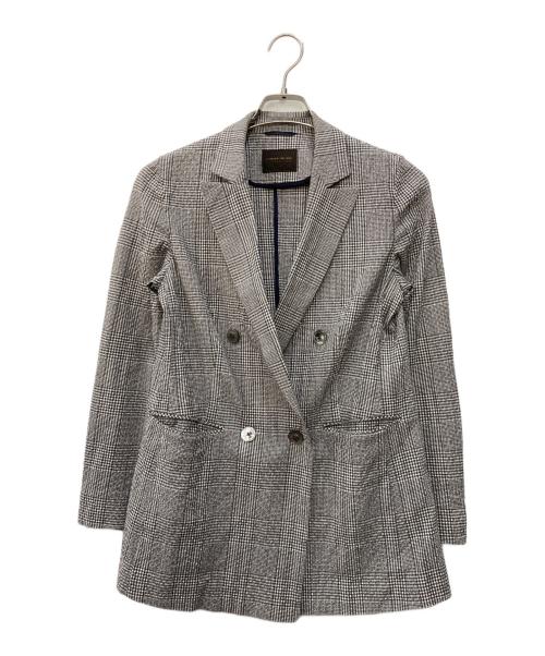 TOMORROW LAND collection（トゥモローランドコレクション）TOMORROW LAND collection (トゥモローランドコレクション) グレンサッカー ダブルブレストジャケット グレー サイズ:Sの古着・服飾アイテム