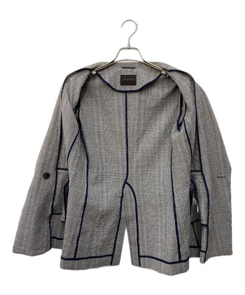 TOMORROW LAND collection（トゥモローランドコレクション）TOMORROW LAND collection (トゥモローランドコレクション) グレンサッカー ダブルブレストジャケット グレー サイズ:Sの古着・服飾アイテム