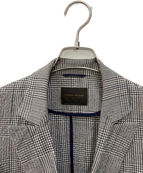 TOMORROW LAND collection（トゥモローランドコレクション）TOMORROW LAND collection (トゥモローランドコレクション) グレンサッカー ダブルブレストジャケット グレー サイズ:Sの古着・服飾アイテム