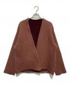 ELENDEEKエレンディーク）の古着「ラクーンミックスショートカーディガン」｜ピンク