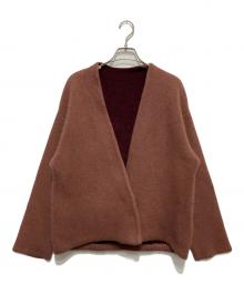 ELENDEEK（エレンディーク）の古着「ラクーンミックスショートカーディガン」｜ピンク