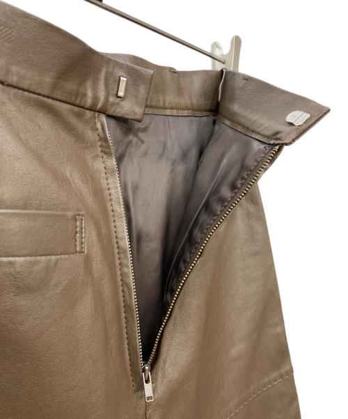 IENA（イエナ）IENA (イエナ) レザーライクトラペーズスカート ブラウン サイズ:36の古着・服飾アイテム