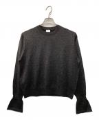 PAUL SMITHポールスミス）の古着「フレアスリーブラメ ニット」｜ブラック