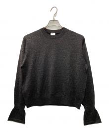 PAUL SMITH（ポールスミス）の古着「フレアスリーブラメ ニット」｜ブラック