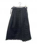 bulle de savonビュル デ サボン）の古着「はなとまるキルティングスカート」｜ブラック