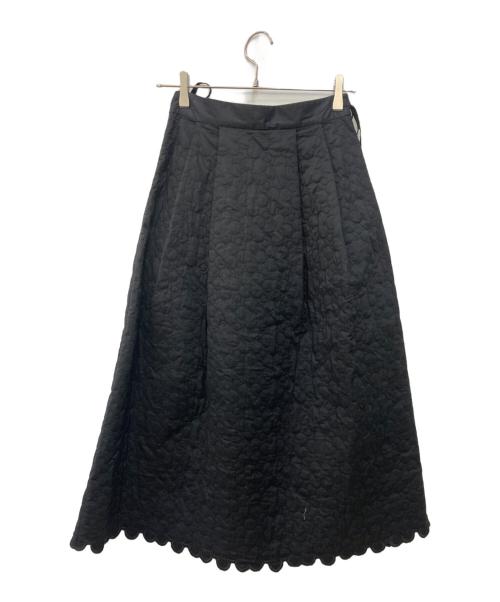 bulle de savon（ビュル デ サボン）bulle de savon (ビュル デ サボン) はなとまるキルティングスカート ブラック サイズ:FREEの古着・服飾アイテム