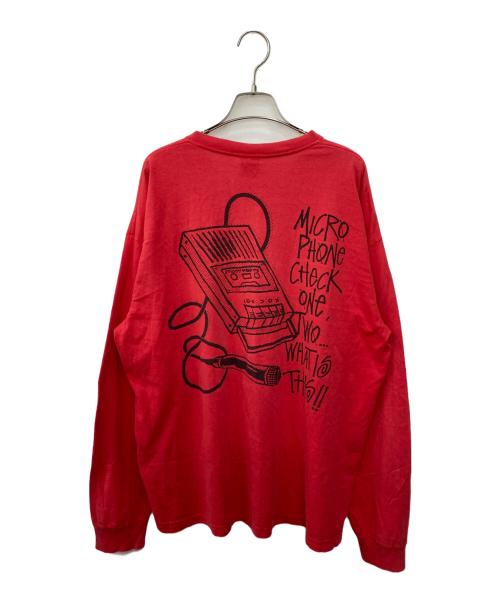 stussy（ステューシー）stussy (ステューシー) MICRO PHONE Tシャツ レッド サイズ:XLの古着・服飾アイテム
