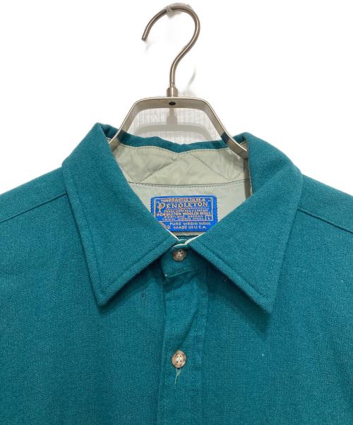 PENDLETON（ペンドルトン）PENDLETON (ペンドルトン) 70’sウールシャツ グリーン サイズ:Lの古着・服飾アイテム