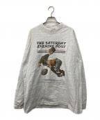 POSTポスト）の古着「90’sプリントカットソー」｜グレー