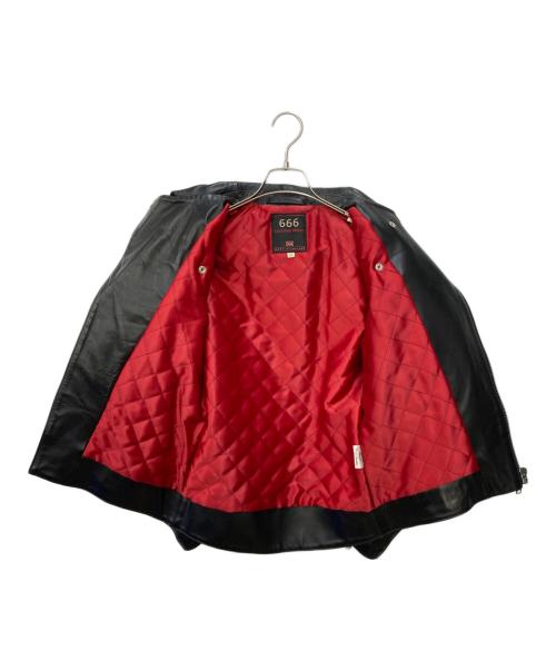 666（666）666 (666) ダブルライダースジャケット ブラック サイズ:34の古着・服飾アイテム