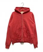 whitesvilleホワイツビル）の古着「SWEAT ZIP PARKA WAFFLE LINING」｜レッド