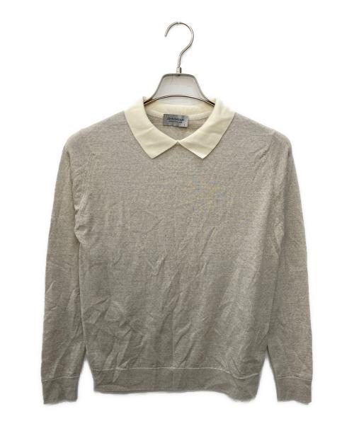 JOHN SMEDLEY（ジョンスメドレー）JOHN SMEDLEY (ジョンスメドレー) メリノウールクレリックニットポロシャツ グレー サイズ:Sの古着・服飾アイテム