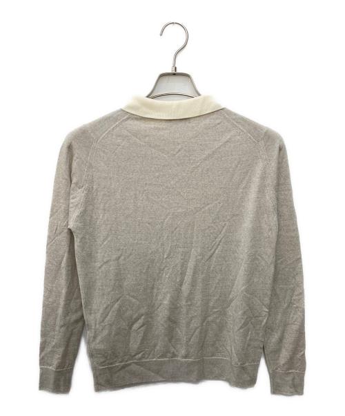 JOHN SMEDLEY（ジョンスメドレー）JOHN SMEDLEY (ジョンスメドレー) メリノウールクレリックニットポロシャツ グレー サイズ:Sの古着・服飾アイテム