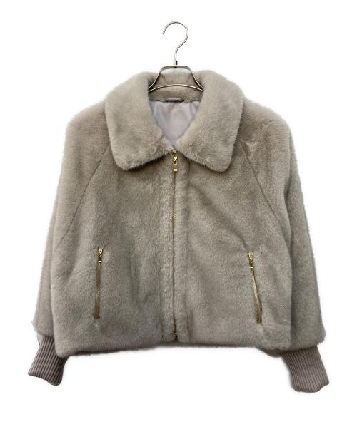 ANAYI（アナイ）ANAYI (アナイ) フェイクミンクファーブルゾン ベージュ サイズ:38の古着・服飾アイテム