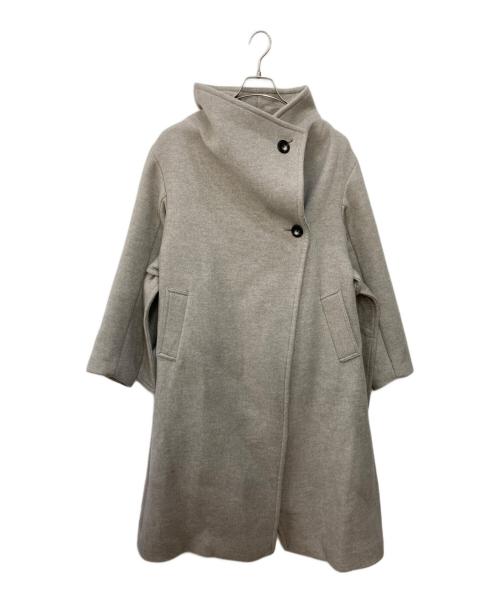 PLST（プラステ）PLST (プラステ) ウールブレンドカルゼファネルネックコート ベージュ サイズ:Mの古着・服飾アイテム