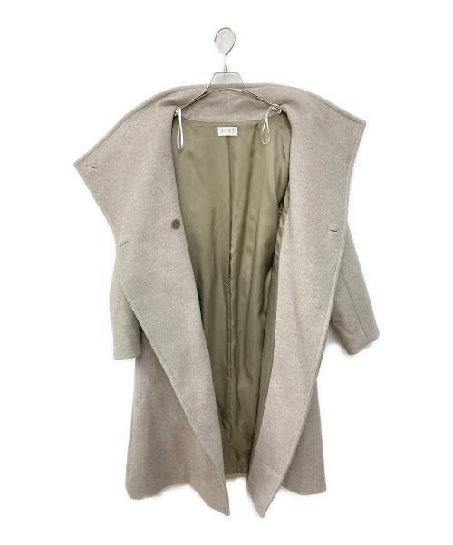 PLST（プラステ）PLST (プラステ) ウールブレンドカルゼファネルネックコート ベージュ サイズ:Mの古着・服飾アイテム