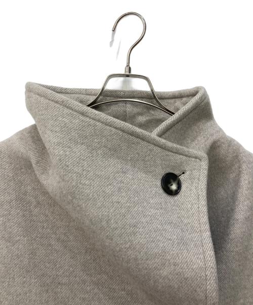 PLST（プラステ）PLST (プラステ) ウールブレンドカルゼファネルネックコート ベージュ サイズ:Mの古着・服飾アイテム