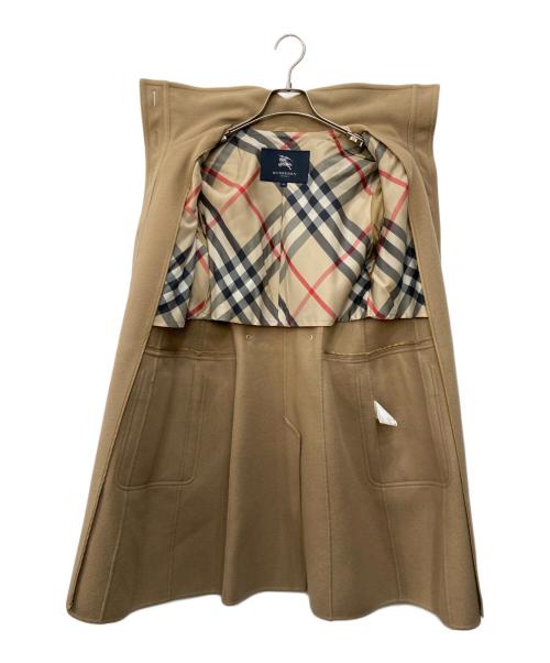 BURBERRY LONDON（バーバリーロンドン）BURBERRY LONDON (バーバリーロンドン) カシミヤ混裏地ノヴァチェック柄スタンドカラーコート ベージュ サイズ:SIZE 38の古着・服飾アイテム