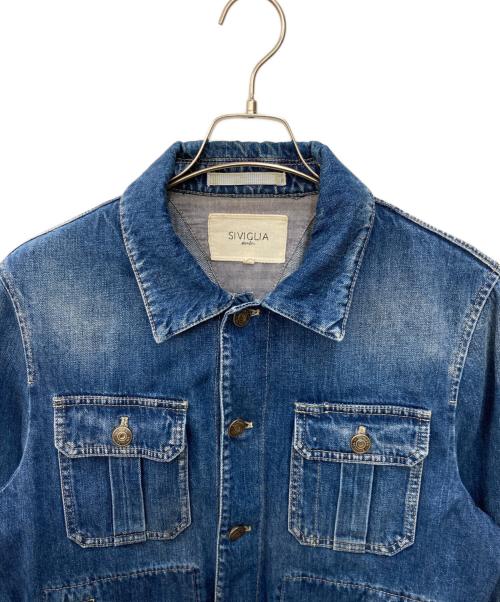 SIVIGLIA（シビリア）SIVIGLIA (シビリア) デニムジャケット ブルー サイズ:SIZE 48の古着・服飾アイテム