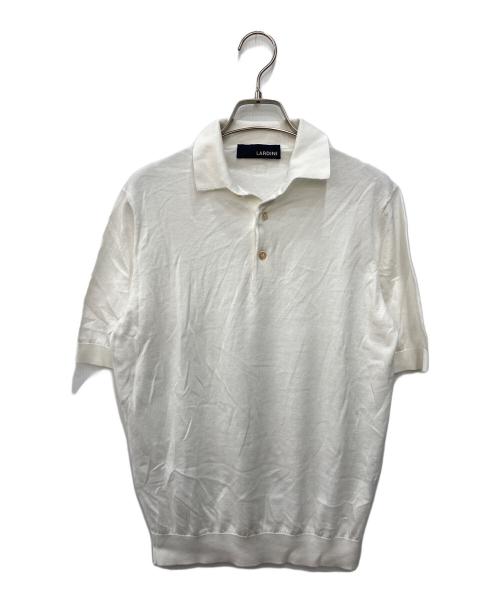 LARDINI（ラルディーニ）LARDINI (ラルディーニ) ポロシャツ ホワイト サイズ:SIZE 48の古着・服飾アイテム