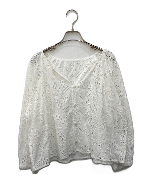 BEARDSLEY（ビアズリー）BEARDSLEY (ビアズリー) 刺繍シャツハオリ ホワイト サイズ:FREEの古着・服飾アイテム
