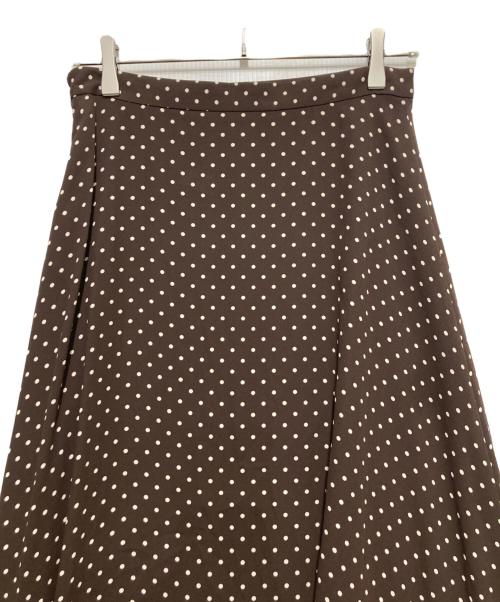 UNITED ARROWS TOKYO（ユナイテッドアローズトウキョウ）UNITED ARROWS TOKYO (ユナイテッドアローズトウキョウ) UWFM ドットティアード マキシスカート ブラウン サイズ:40の古着・服飾アイテム