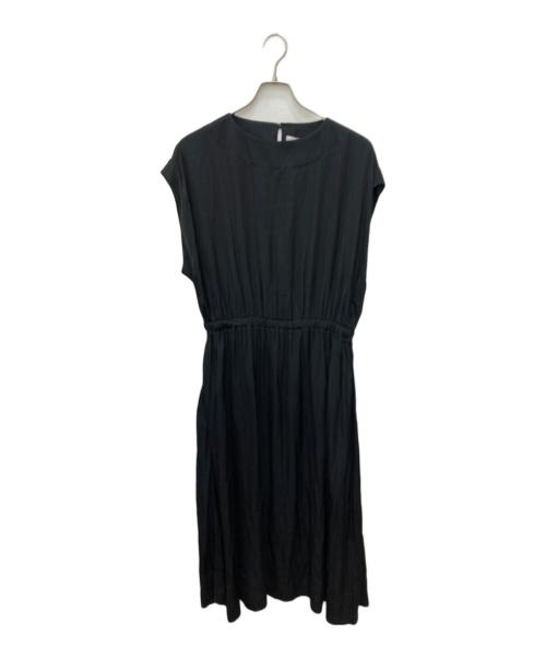 PLAIN PEOPLE（プレインピープル）PLAIN PEOPLE (プレインピープル) ギャザーワンピース ブラック サイズ:3 未使用品の古着・服飾アイテム