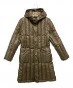 BURBERRY GOLFバーバリーゴルフ）の古着「裏ノヴァチェックダウンコート」｜ブラウン