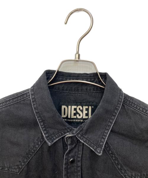 DIESEL（ディーゼル）DIESEL (ディーゼル) D-EAST-Pデニムシャツ ブラック サイズ:Ｌの古着・服飾アイテム