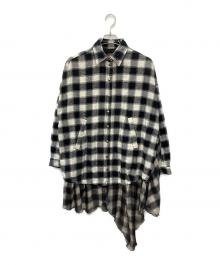 DIESEL（ディーゼル）の古着「D-ANKITA D LOGO DOCKING SHIRT」｜ブラック