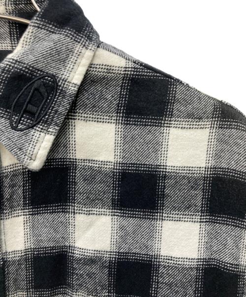 DIESEL（ディーゼル）DIESEL (ディーゼル) D-ANKITA D LOGO DOCKING SHIRT ブラック サイズ:Sの古着・服飾アイテム