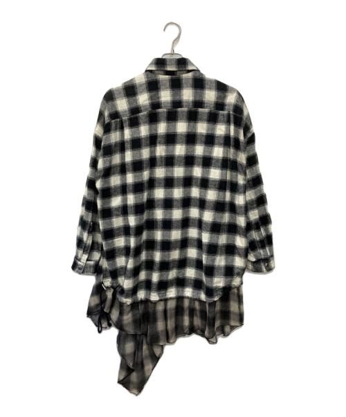 DIESEL（ディーゼル）DIESEL (ディーゼル) D-ANKITA D LOGO DOCKING SHIRT ブラック サイズ:Sの古着・服飾アイテム