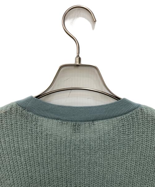 ARMANI EXCHANGE（アルマーニ エクスチェンジ）ARMANI EXCHANGE (アルマーニ エクスチェンジ) ロゴウール混ニット グリーン サイズ:Sの古着・服飾アイテム